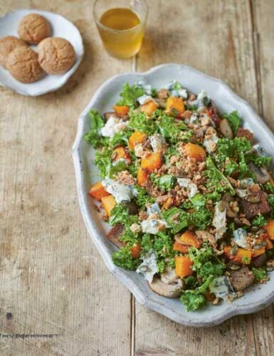 Squash, Mushroom and Amaretti Panzanella